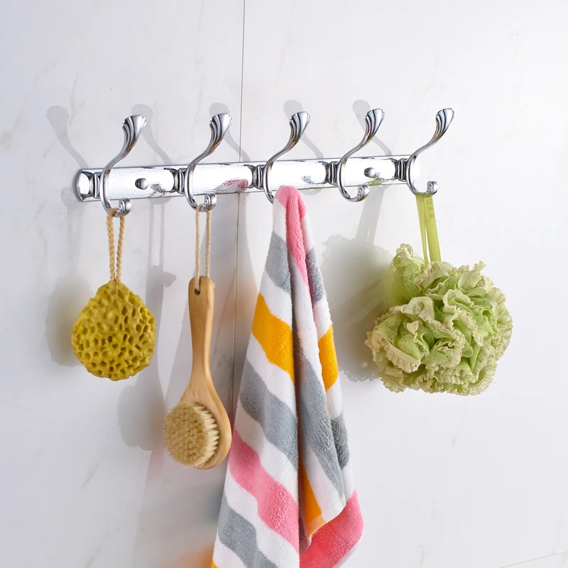 Zinc Alloy 3-8 Robe Hook Clothes Hook Rack Chrome Bronze Golden