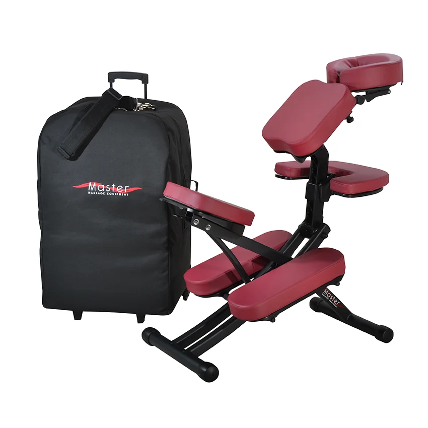 Master Massage Factory Custom Heavy Duty Ergonomic Heavy Duty Luxury Adjustable Portable Massage Chair with Carrying Case
