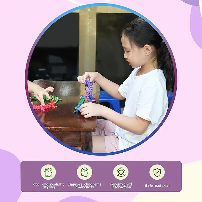 Custom Multicolor 30/45/60 cm Movable Articulated Crystal Dragon Egg Fidget toy For Desktop decorations