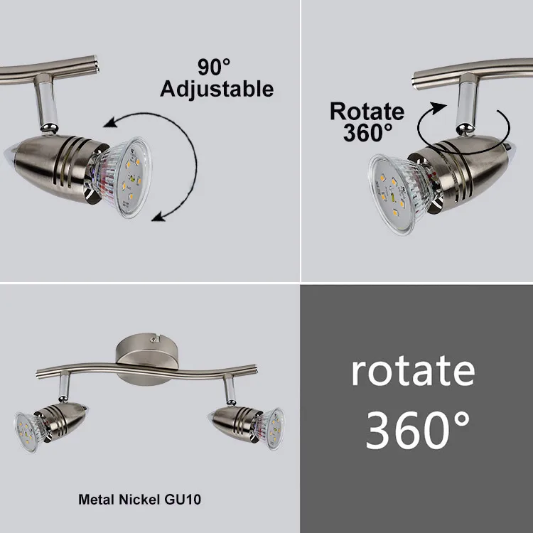 
Chinese Supplier Gu10 Double Head Ceiling Spotlight With Best Prices 