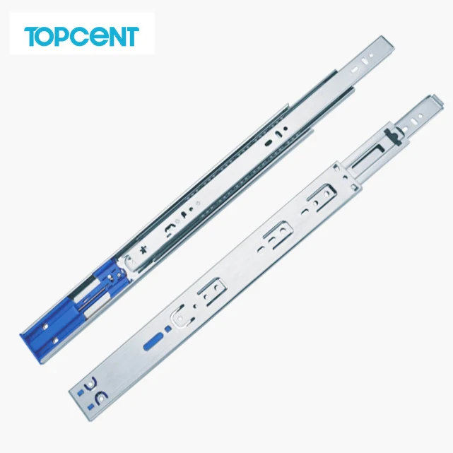 TOPCENT Drawer Slides Soft Close Ball Bearing Drawer Slide Push Open Touch Open Cabinet Drawer Slide