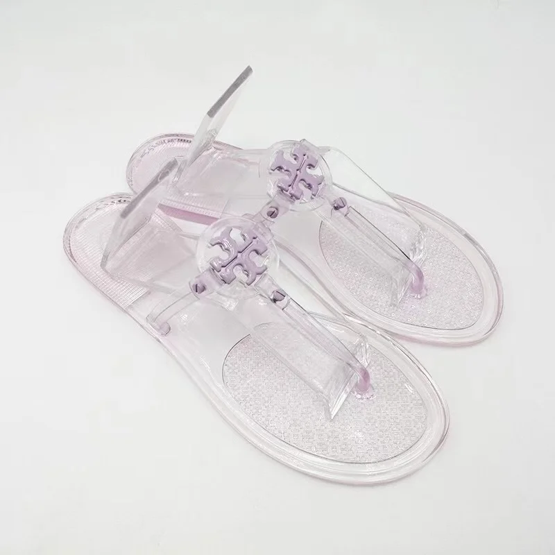 Factory Direct Sell Cheap Comfy Brand Jelly PVC Flip Flops Shoes Jelly Flip Flops Wholesale for Women