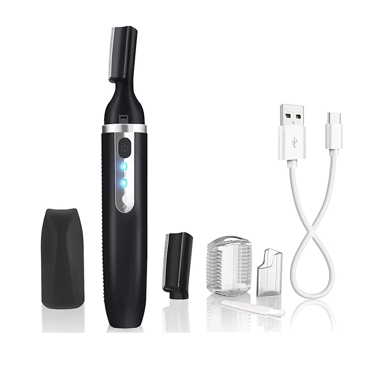 Usb Rechargeable Electric Painless Women Fashion Portable Mini Complementable light Electric Eyebrow Trimmer