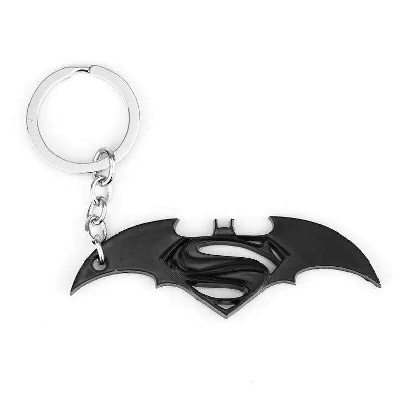 Metal Keychain Film Set Movie Props Gifts Multi-coloured Bat Man V Super Man Custom Logo Key Chain