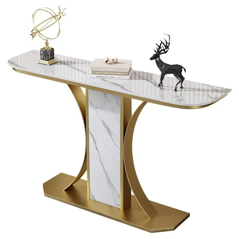 Hot selling minimalist Italian metal slate against the wall entryway table console table entry hallway