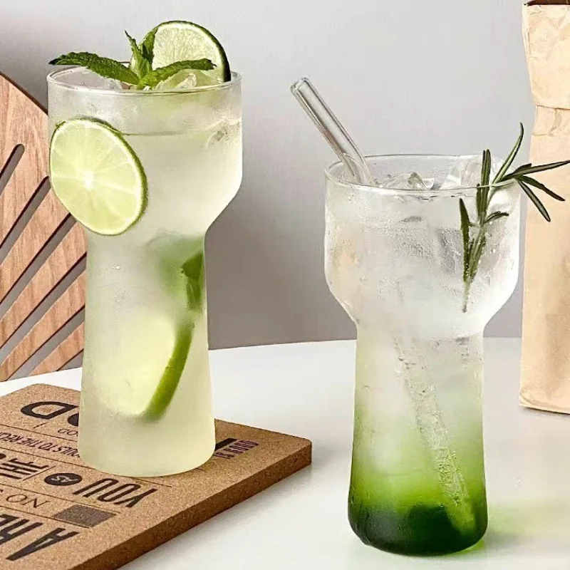 Премиум прозрачная чашка из боросиликатного стекла Креативный дизайн для жаростойких холодных напитков