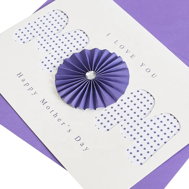 Необычные открытки ручной работы на день матери, высококачественные 3D Поздравительные открытки со складным цветком