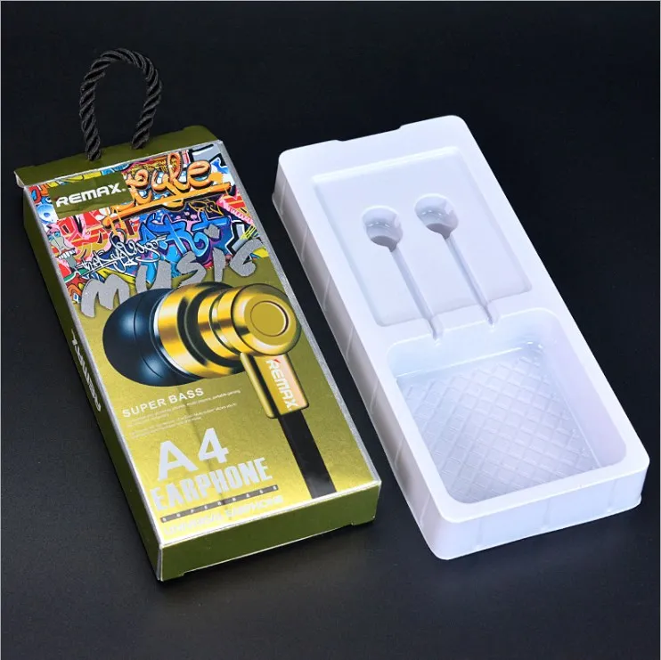 Custom High Quality PS Earbuds Container Earbuds Plastic Packaging Blister Inner Holder Tray