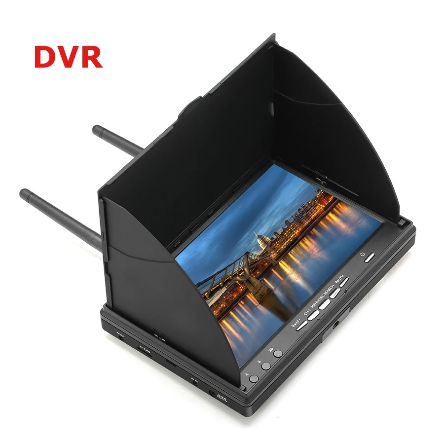 Новый LCD5802S LCD5802D 5802 7-дюймовый TFT ЖК-дисплей 800*480 600 кд/м2 5 8 ГГц приемник разнесения монитор FPV DVR