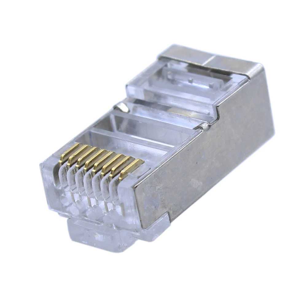 FTP Cat5e CAT6 RJ 45 Connector RJ45 For Stranded Solid network cable 8P8C Gold Plated RJ45 Jack Plug with UTP