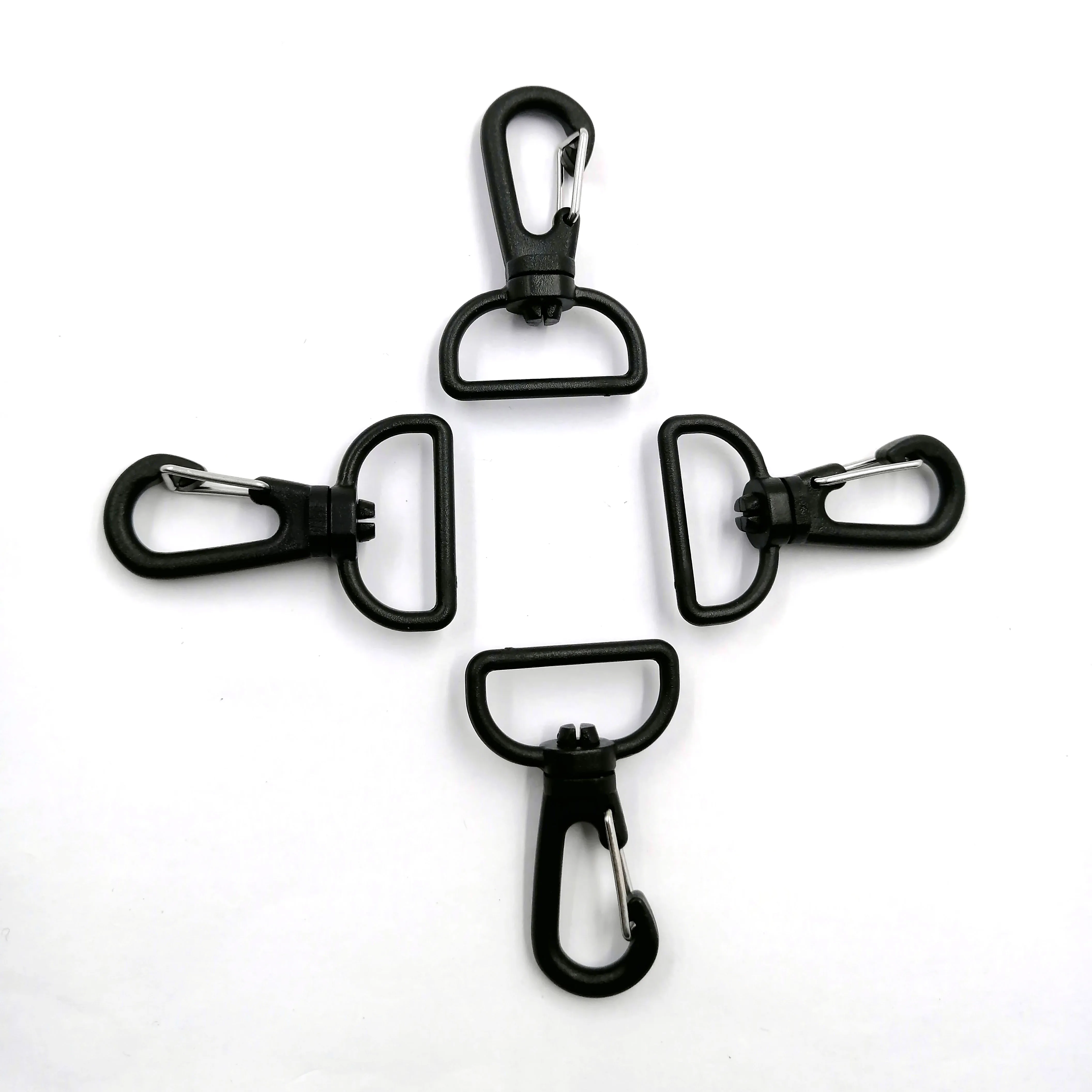 Hot Selling D Ring Lobster Clasp Claw Swivel Hook Plastic Auto Lock Snap Hook For Keychain Bag Belts Straps