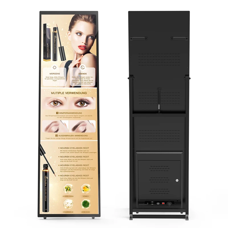 43 Inch Standalone Totem Kiosk Foldable Portable Advertising Battery Powered Digital Signage Lcd Poster Screen Display