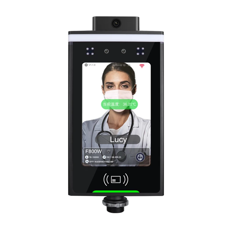 Уход за кожей лица для измерения температуры с функцией распознавания лиц измерения температуры с 8 дюймов IPS ЖК-экран