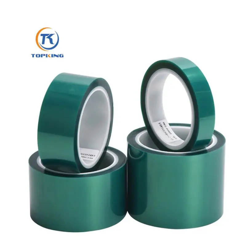 Low Price 0.08mm Heat Resistant High Temp Green Polyester Masking Heat Tape for Sublimation Soldering Power Coating