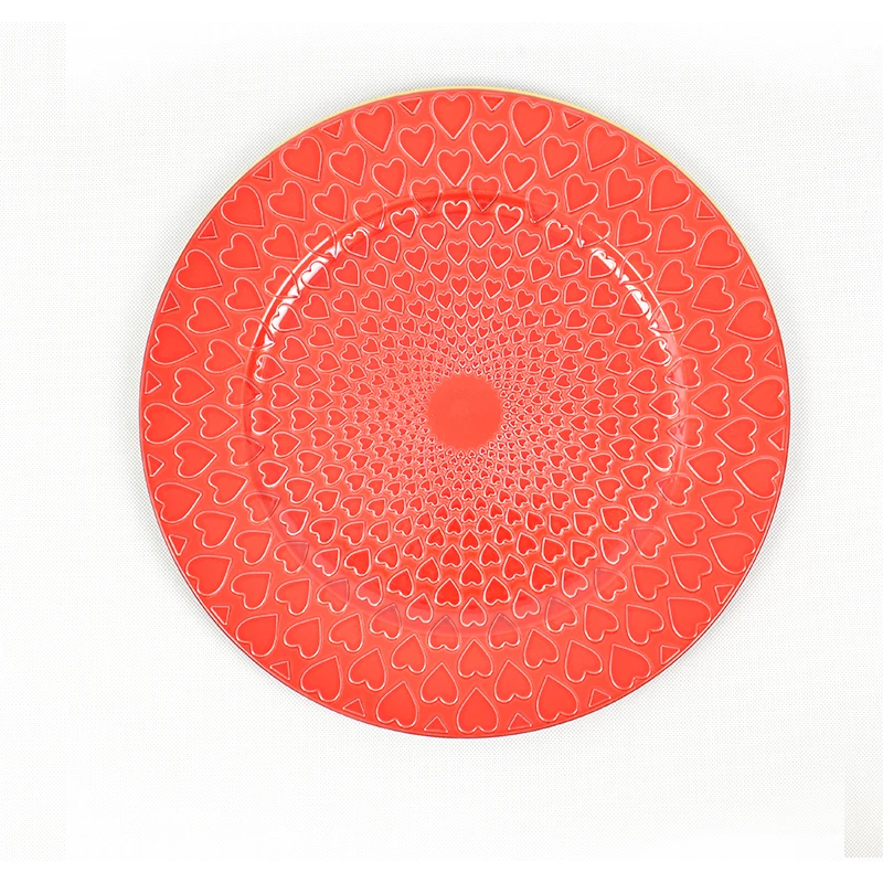 Practical wedding decorative plastic charger plate