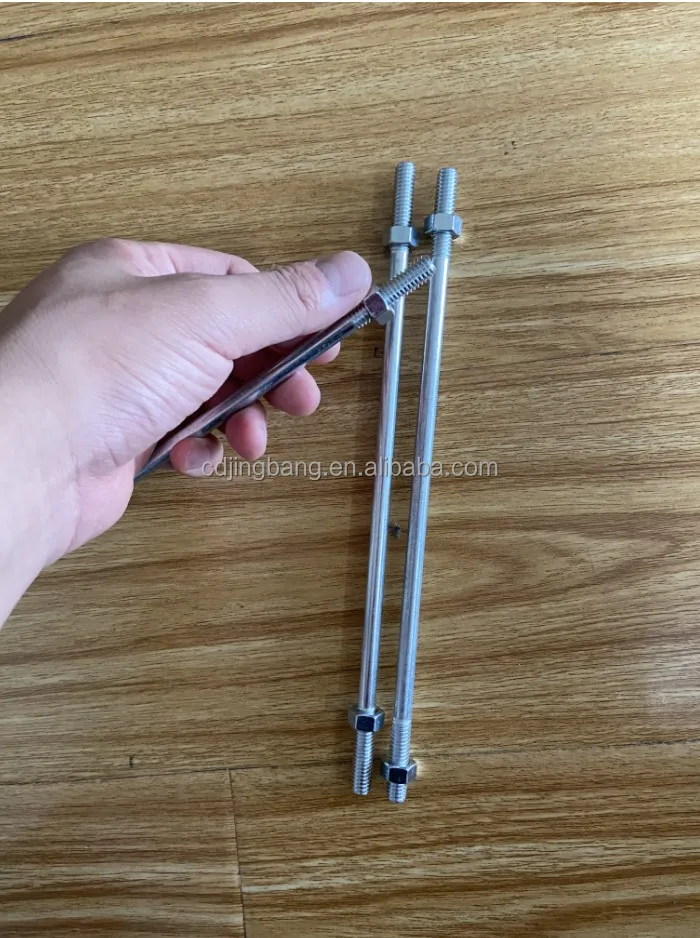 410 Mushroom Studs Double End Thread Screw Bolts Stainless Steel Threaded Stub Hdg Stud Bolt With 2 Hex Nut Bolt