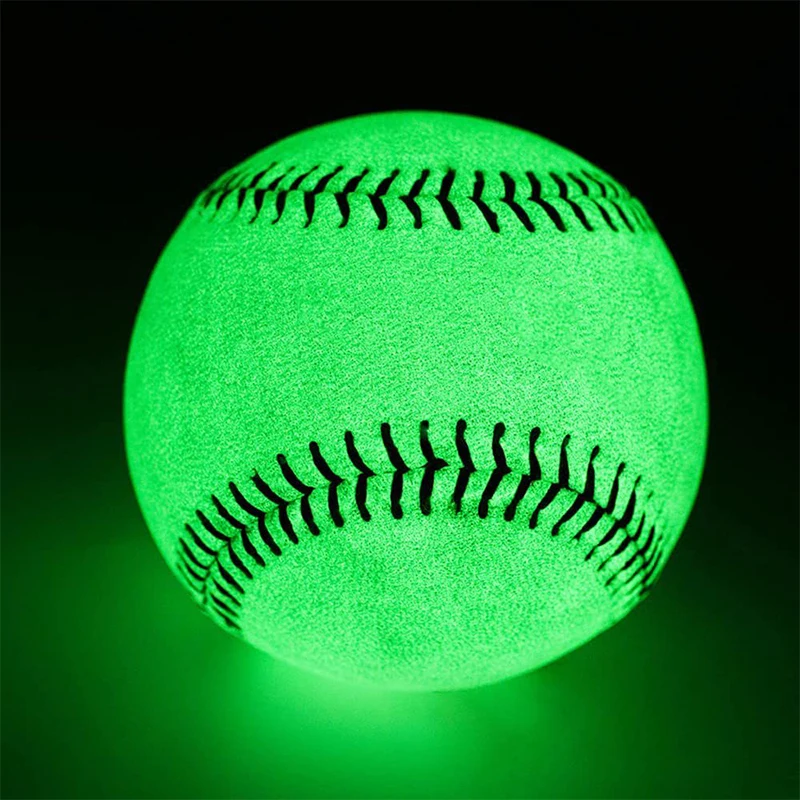 Handmade 9 Inches Outdoor Night Training Fluorescent Baseball Ball High Quality De Baseball