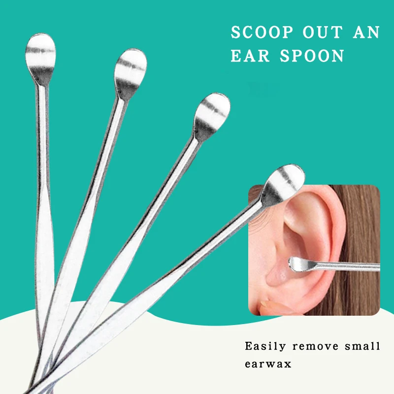 Stainless Steel Portable Ear Spoon Cleaner / Dirt Removal Ear Care / Earwax Cleaner