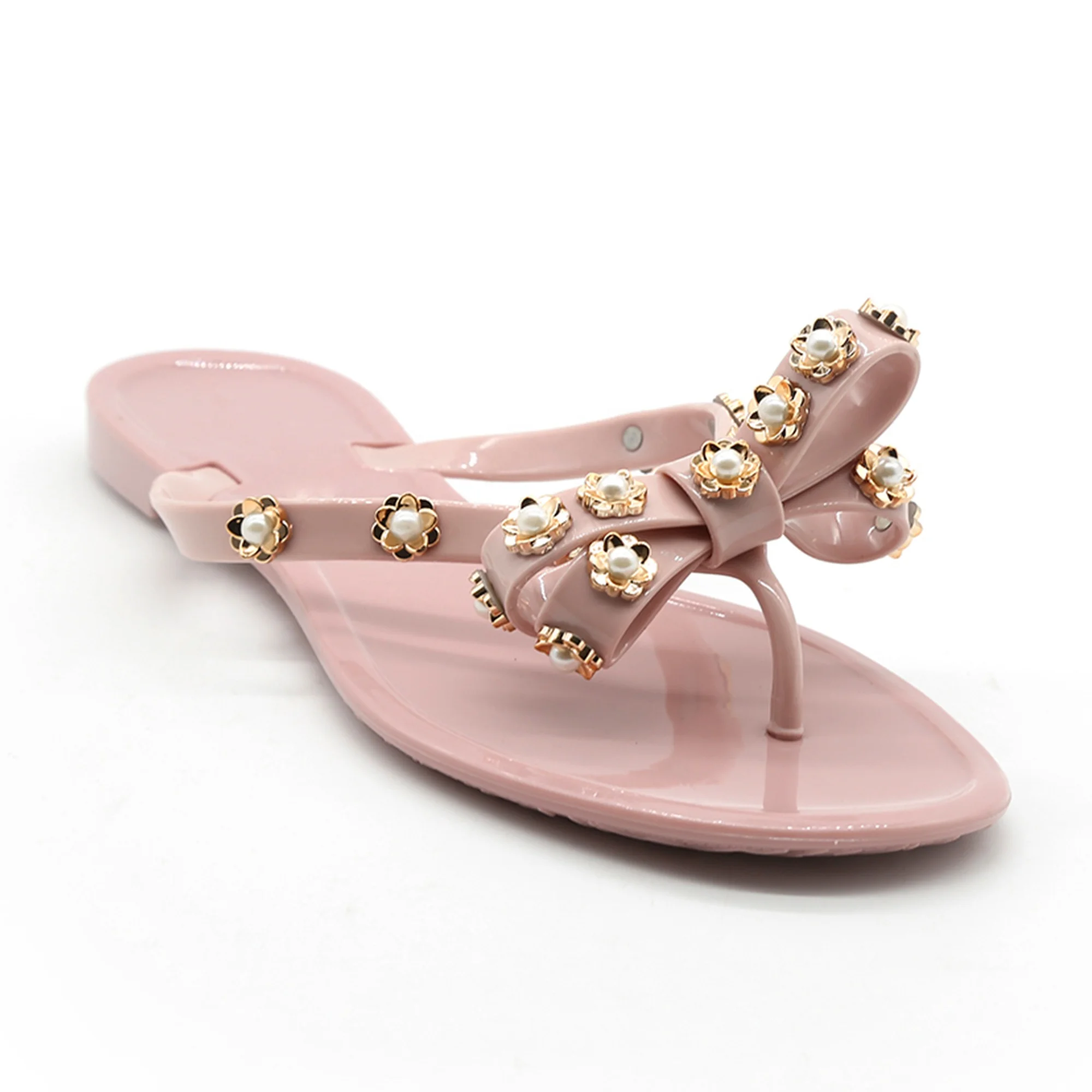 Woman Fashion Summer Flip Flops European PCU Jelly Flat Sandals