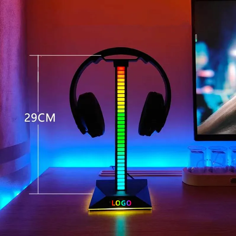 Настольная подставка для игровых наушников со светодиодной подсветкой и 2 USB-портами