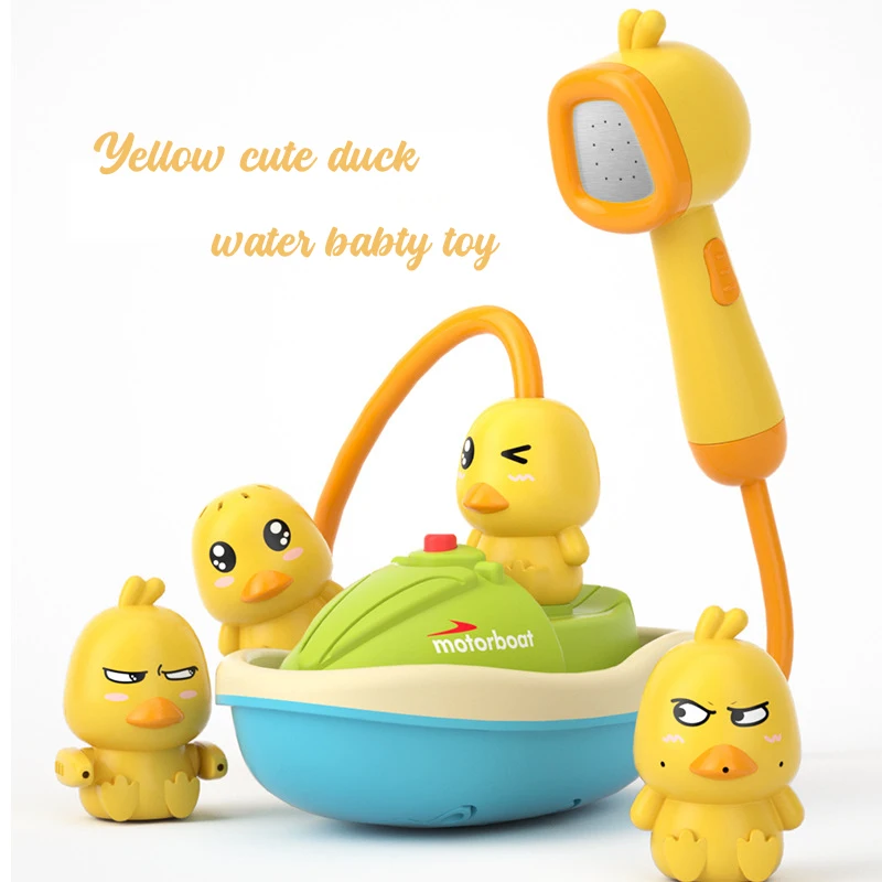 2024 Samlok Summer Fun Baby Bath Toys  3+ Electric Funny Duck Sprinklers Head Bathtub Shower Toys Gift