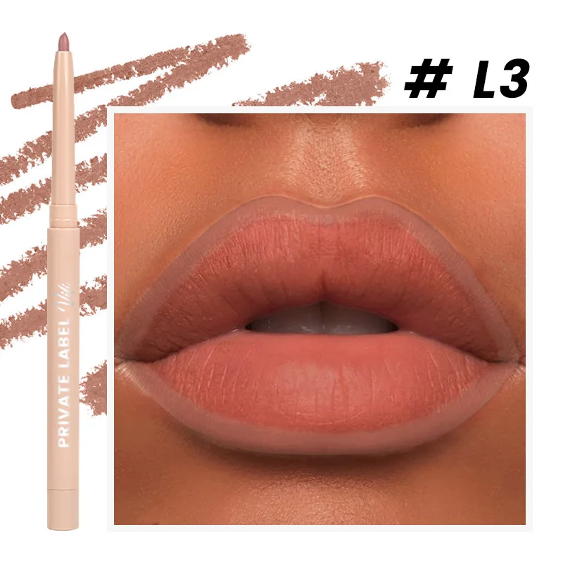 Private Label Pink Lipliner Lip Liner Makeup Vegan Cruelty Free Waterproof Long Lasting Matte Creamy Lip Liner Pencil