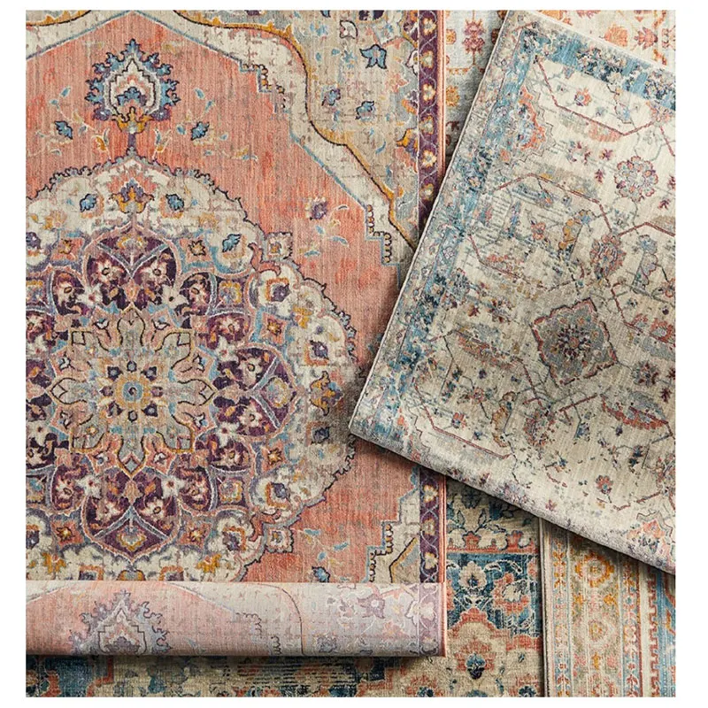 Multi-color Rectangle Rugs machine made carpet Luxury customized persian rugs carpet living room