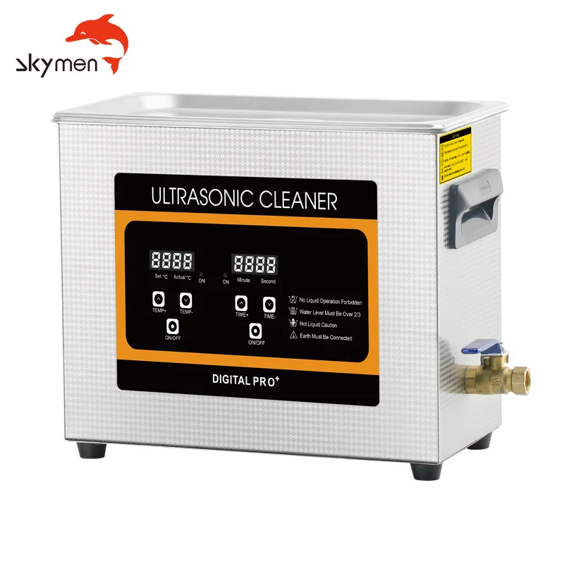 Skymen 0.8L-30L New panel Ultrasonic Cleaner 6L dental equipment clean engine Carburetor printer cleaning machine vinyl record