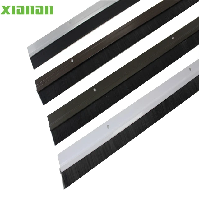 Customized Door Seal Brush Dust-proof Aluminium Door Brush PVC Bottom Door Seal Brush