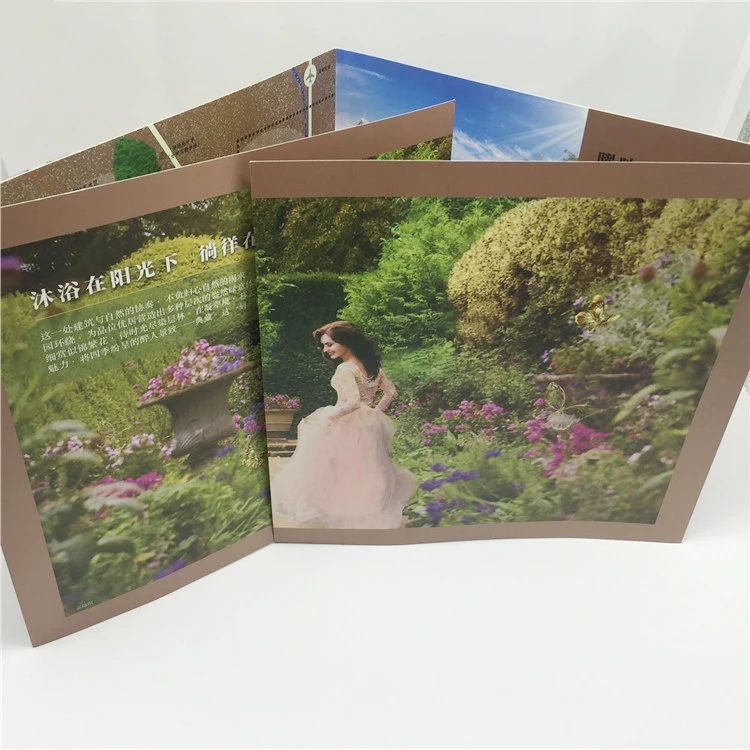 Low price flyer leaflet brifold booklet paperboard offset printing brochure uv printing