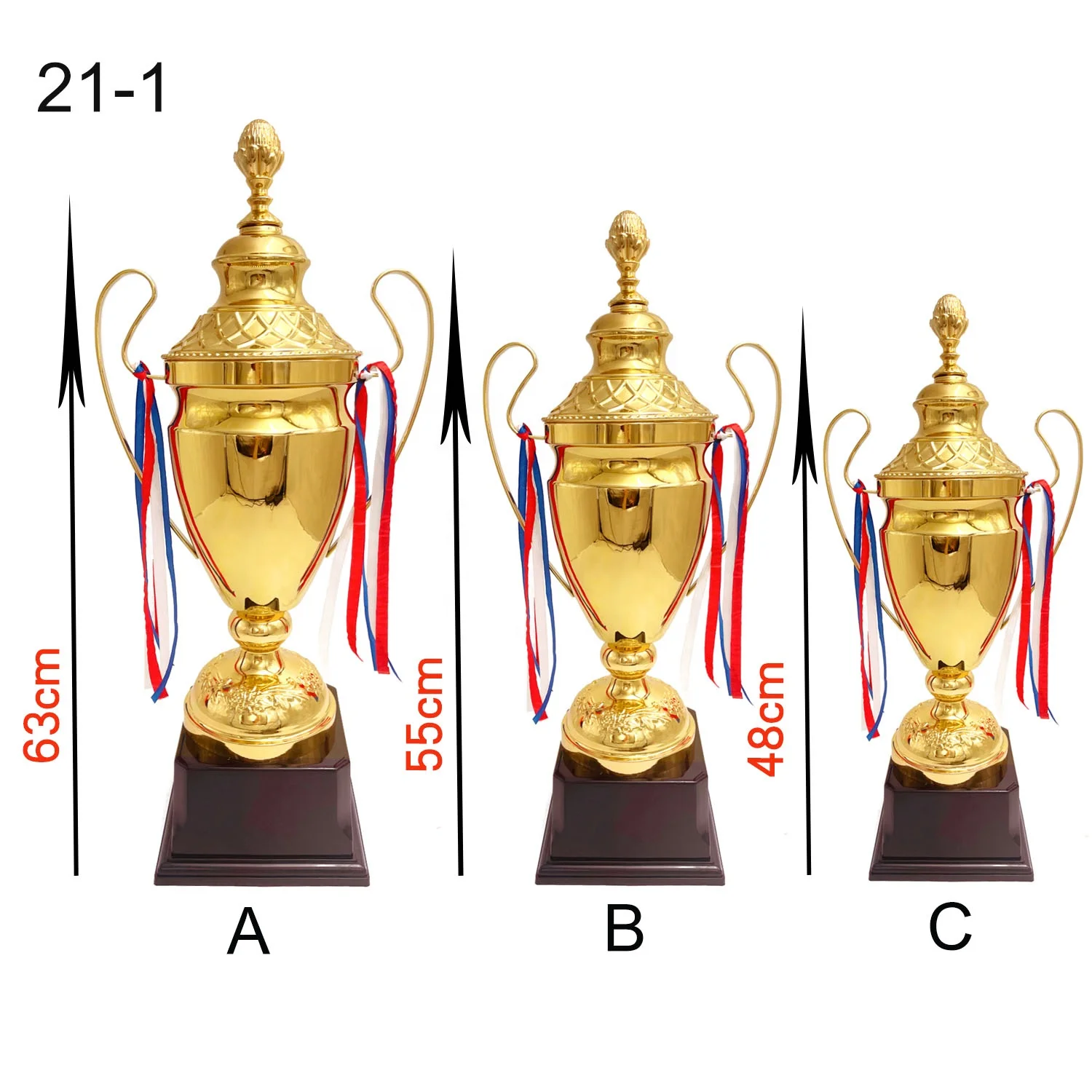 Трофей Кубок для чемпионата по футболу Copa Trofeo с логотипом под заказ золотые металлические большие роскошные награды трофей