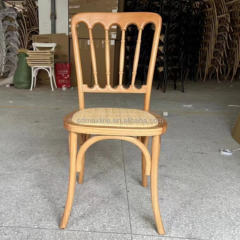 Stackable Style Wooden Napoleon Chairs Wedding Event Restaurant Dining  Chair