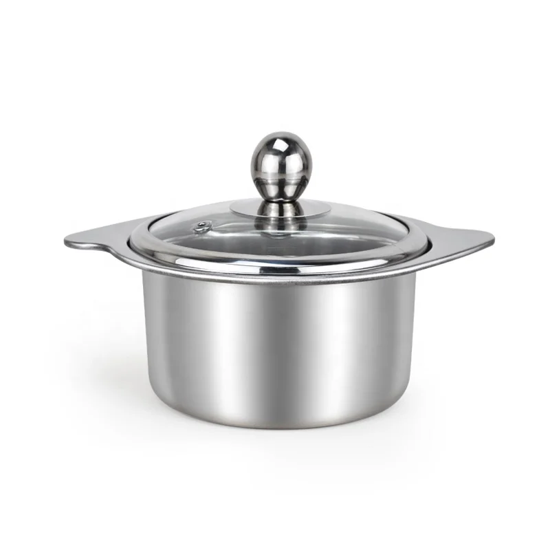 
New-designed stainless steel soup pot mini hotpot with handle for kitchen 