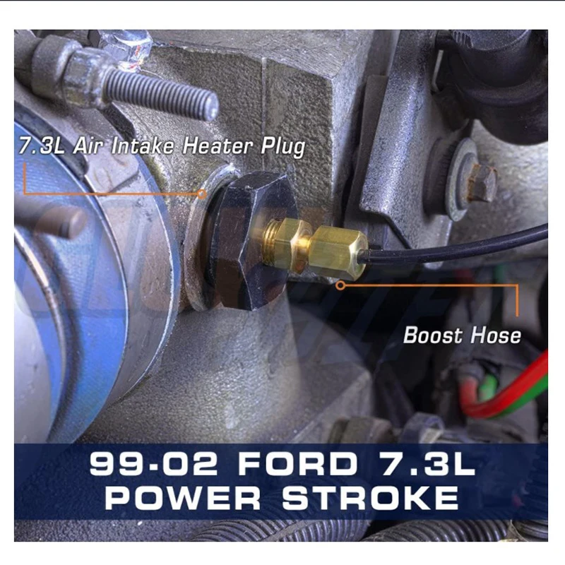 Intake Manifold Plug Sensor M22 x 1.5 - 1/8 NPT Thread Adapter for Ford F250 F350 F450 7.3L 1999.5-2002