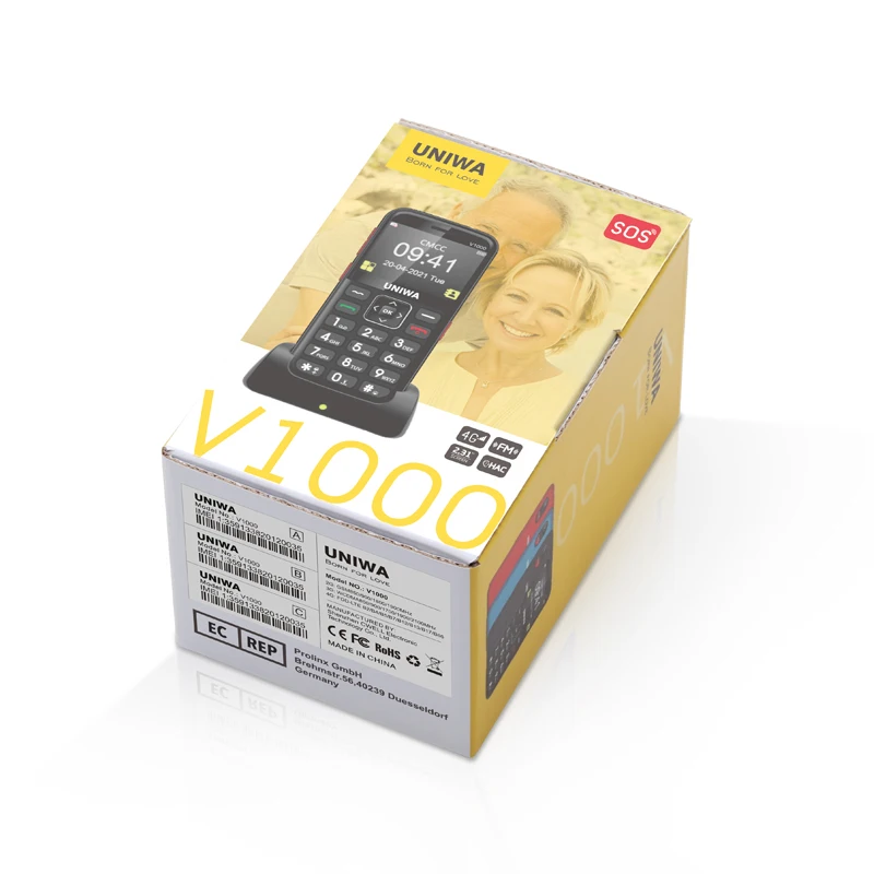 New high quality bestselling original Unlocked Mobile Phone V1000 2.31 inch Keypad Phone TFT display screen 4G Feature Phone