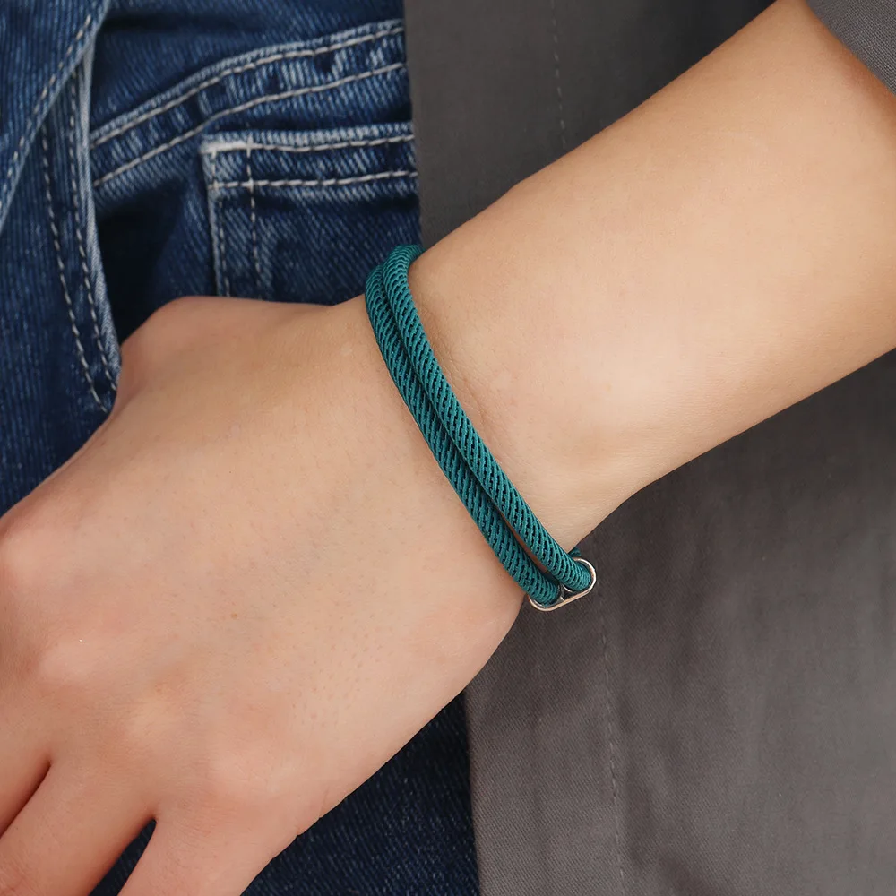 Wholesale Minimalist Thread Rope Friendship Bracelets Multi-color Adjustable Milan Rope Bracelet