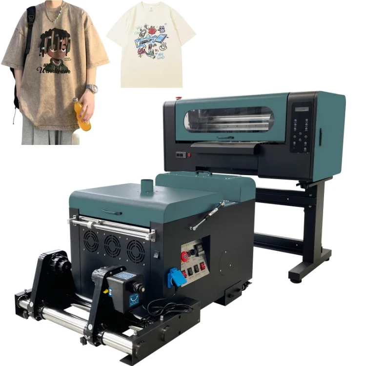 Visual-Tex large format dual head xp600 dtf printer all in one a3 with shaker and dryer