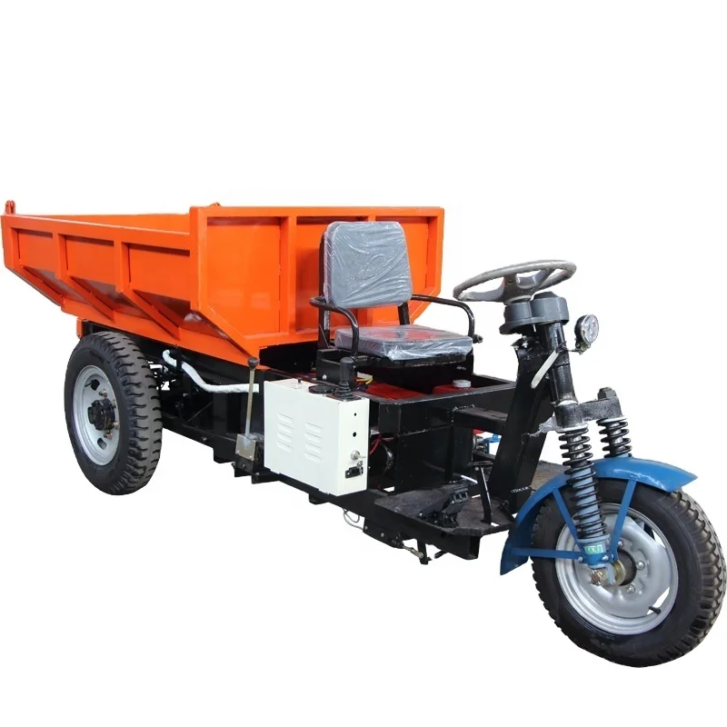 Firm 1 ton 2 ton 3 ton electric heavy mini cargo truck electric cargo tricycle mining dump truck with 10-12hours working time