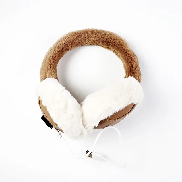 Electric storage heating High Quality Cold winter warmly foldable ears muffs custom fashionable fleece ear warmer earmuff