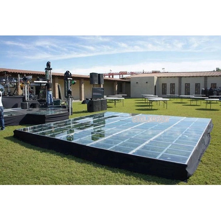 
Acrylic Wedding Stage Recycled Tempered Glass Aluminum Alloy Stage 