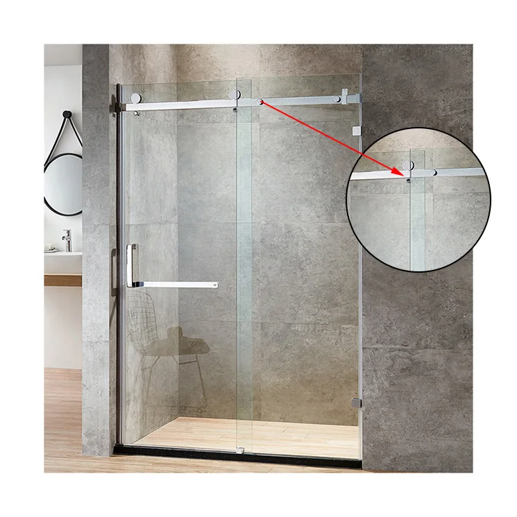 Baide Custom sliding tempered frameless glass doors shower enclosure bathroom fiberglass shower cubicles enclosure