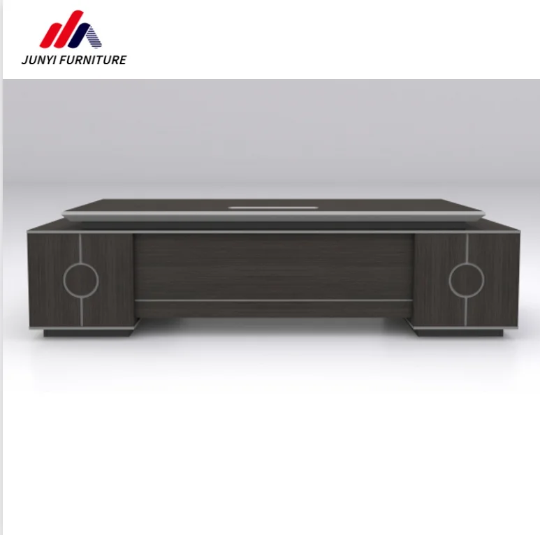Современный деревянный исполнительный стол президент менеджер большой с боковым шкафом