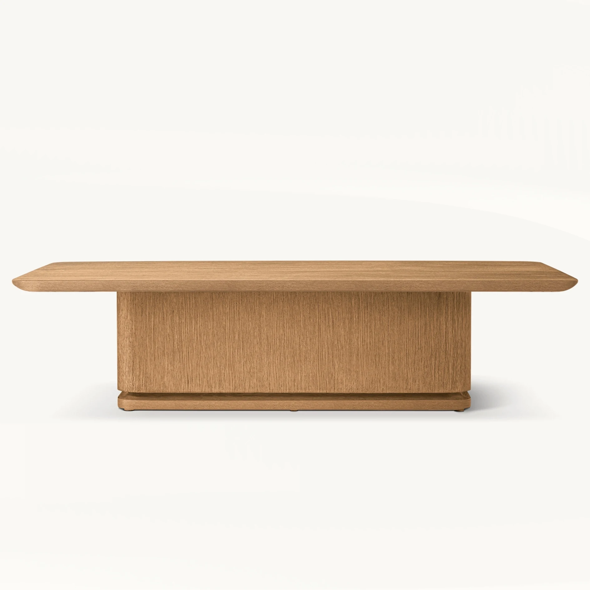 Modern Luxury Living Room Indoor Furniture Slender Plinth Square Solid Oak Wood Coffee Tables