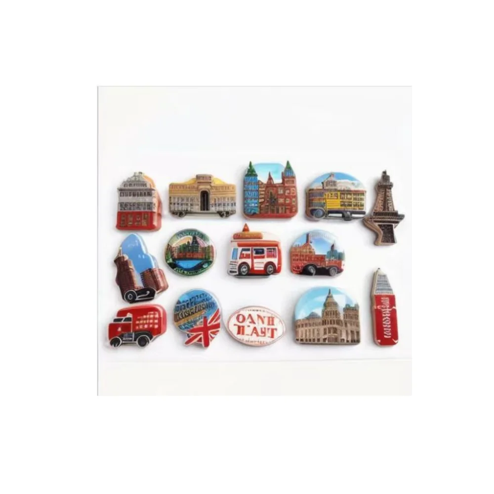 Wholesale Custom  UK refrigerator magnets, 3D resin, handcrafted crafts travel souvenirs  collection letters  refrigerator stick