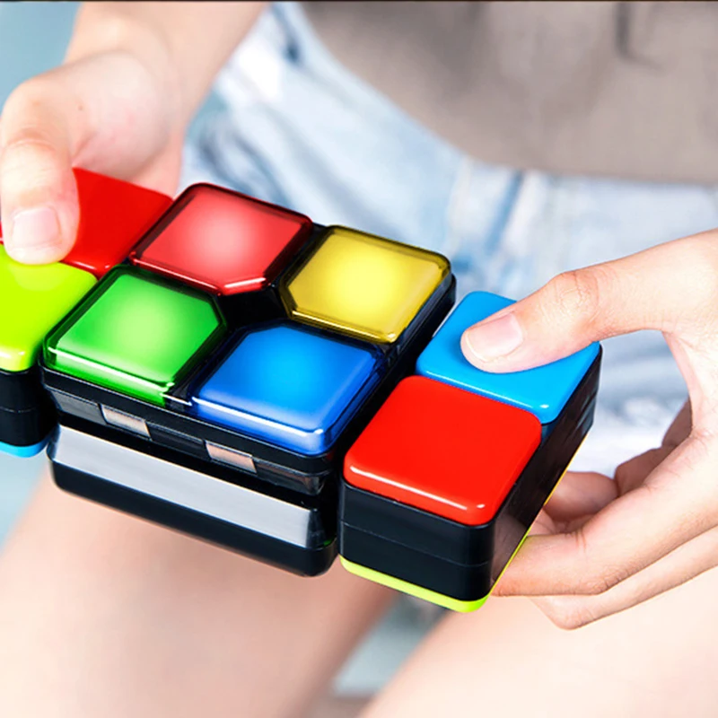 Deformation Puzzle Cube Toy Multi-functional Musical Intelligent Magic Cube Anti Stress LED Flashing Cube Electronic Memory Game
