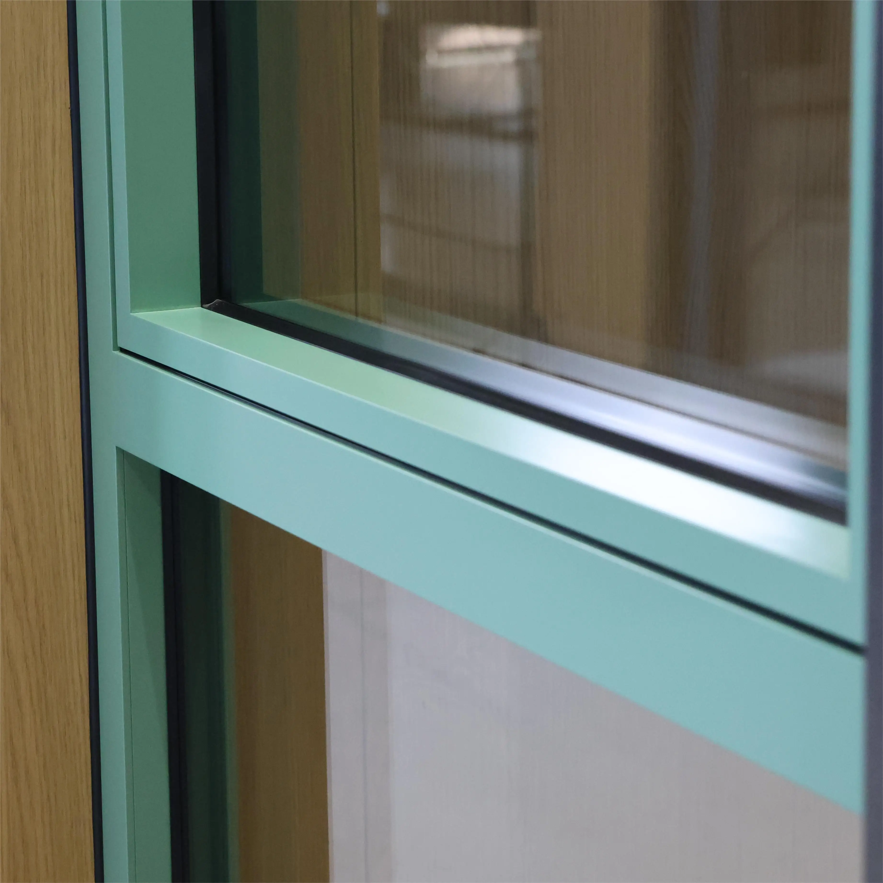 Popular design  Narrow frame toughened glass outward opening thermal break swing windows