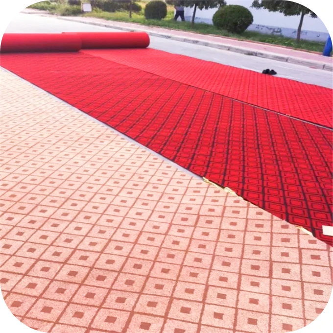 Polyester Single Double Color Jacquard Non Woven Needle Punched Carpet