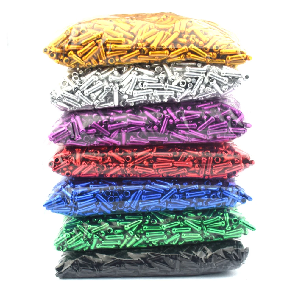 Cycling Bike Brake Cable Tips Crimps MTB Bicycles Derailleur Shift Cable End Caps Aluminum Alloy Cycling Supplies