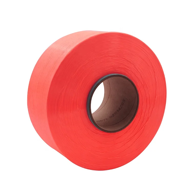 POY/DTY 150D/48F SD polyester yarn fluorescent/shiny red/green