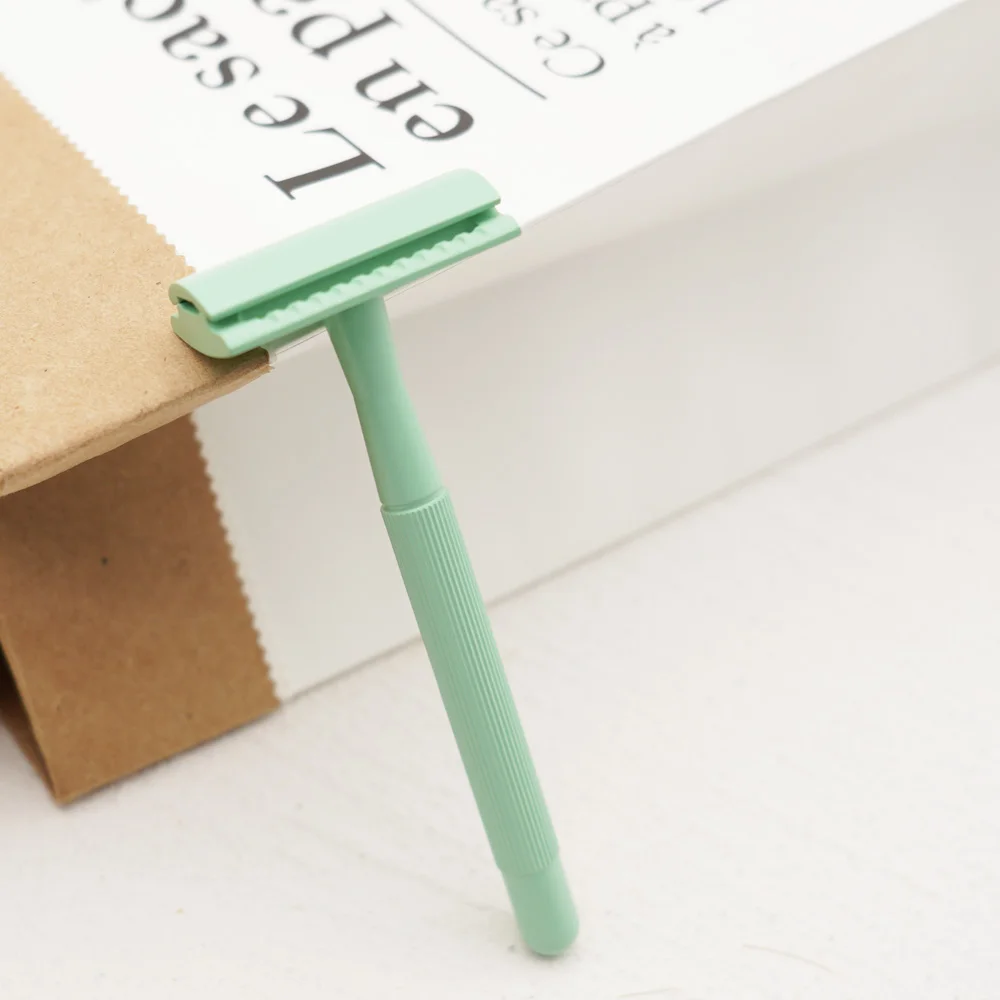 Wholesale  Hair Removal Cosmetics Daily Use Metal Pink Safety Razor Best Double Edge Shaving Razor for women